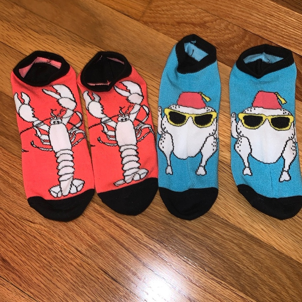 NWOT Friends TV Series Socks - You are my Lobster and Thanksgiving Turkey